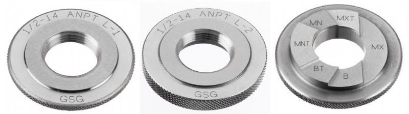 Pipe Thread Ring Gages - NPT - NPTF - ANPT