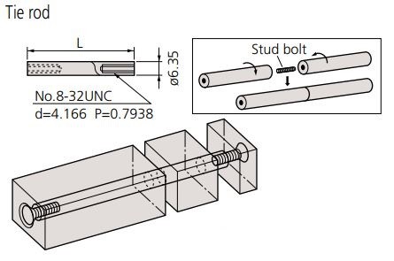 Mitutoyo - Solid Tie Rod -  1 1/2" - 619064