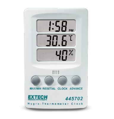 EXTECH - Hygro-Thermometer Clock - 445702