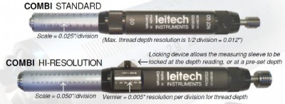 Leitech - "Combi" Thread Depth Gage HANDLES Only
