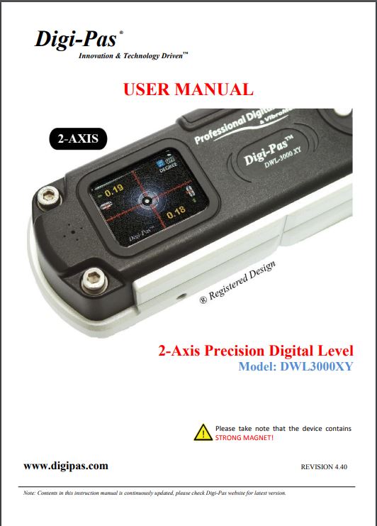 Digi-Pas - High Precision Digital Level w/ Angle-Meter