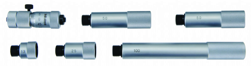 Mitutoyo - (50 - 1500mm Ranges) Inside Micrometer SET  - Extension Rod Type - (Metric)