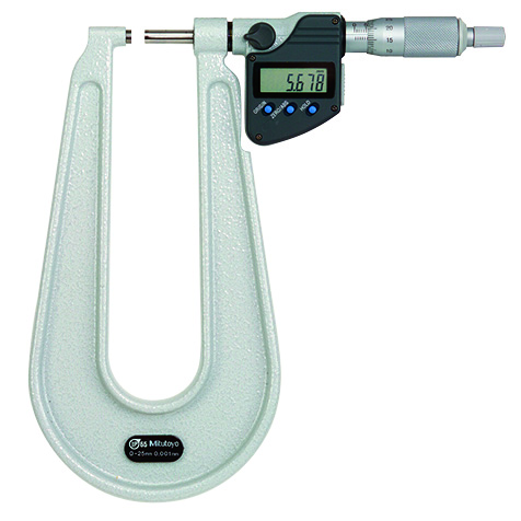 Mitutoyo - Deep Throat Digital Micrometers - (IP65) - 389 Series - (Metric)