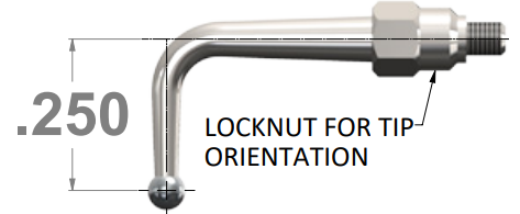 Brown & Sharpe - Contact Point .494" Long Hook Point - M1.4 x 0.30 Thread