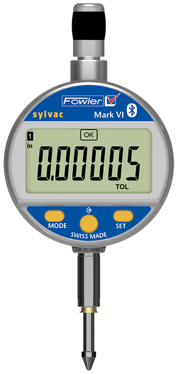 Fowler Sylvac - Mark VI Digital Indicator - .00005" Res. - BLUETOOTH 