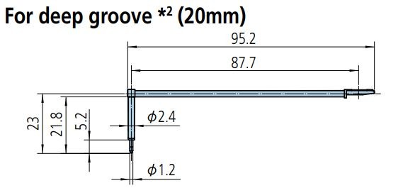 Mitutoyo - Deep Groove Styli (20mm) - 95.2mm length