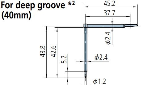 Mitutoyo - Deep Groove Styli (40mm)