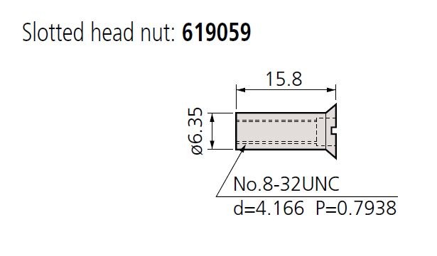 Mitutoyo - Slotted Head Nut - 619059