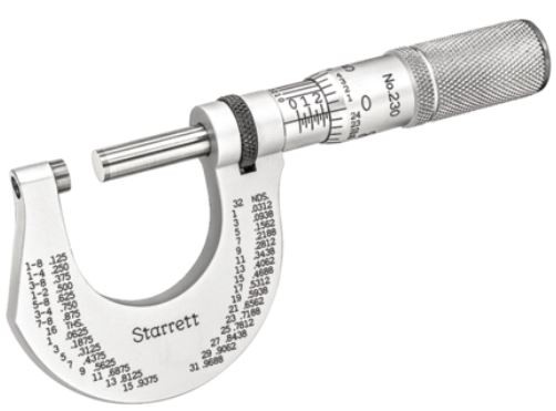 Starrett - 0 - 1" Outside Micrometers - 230 Series 