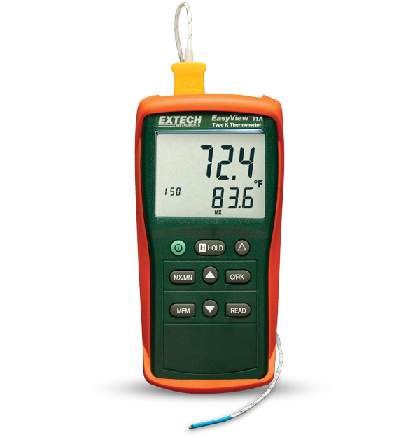 EXTECH - EasyView™ Single Input Thermometer - Type K - EA11A
