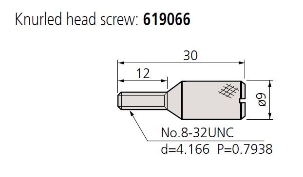 Mitutoyo - Knurled Screw Head - 619066