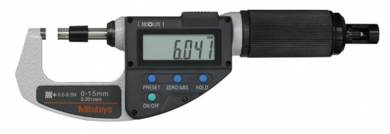Mitutoyo - Low Adjustable Force Digital Micrometers - (0.5-2.5N Force) - (Metric)