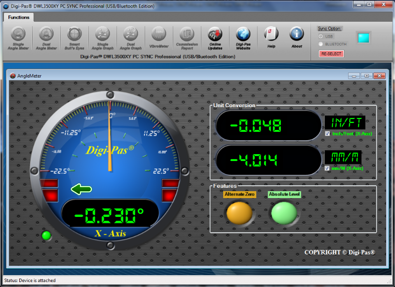 Digi-Pas - Professional Software Version for DWL5500XY Inclination Sensor - DWL5500XY- SW