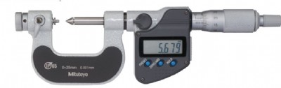 Mitutoyo - Digital Screw Thread Micrometers - Interchangeable Anvil/Spindle Type - (IP65) - (Metric)