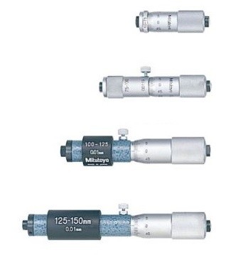 Mitutoyo - (50 - 1000mm Ranges) Individual Inside Micrometers - Single Rod Type - Series 133 - (Metric)