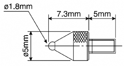 Mitutoyo - Ø1.8mm Ball Contact Point - M2.5 x 0.45mm Thread - 101122