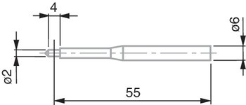 Tesa - Ø2mm Cylindrical Shaped Probe - Tungsten Carbide - 599-1011-211