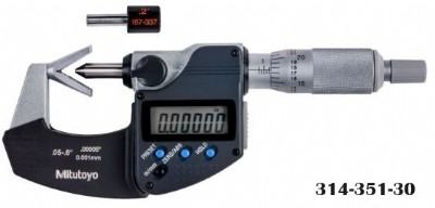 Mitutoyo - V-Anvil Digital Micrometers - 3 Flutes - 314 Series 