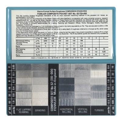 Fowler - Surface Roughness Standards - 30 Specimens - 52-720-000-0