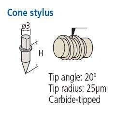 Mitutoyo - Cone Contracer Styli - 20° Tip Angle