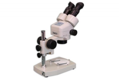 Meiji - EMZ-5 Stereo Zoom Microscope with 10X Eyepieces - 7X to 40X Zoom Range with "P" Plain Base Stand 