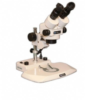 Meiji - EMZ-5 Stereo Zoom Microscope with 10X Eyepieces - 7X to 40X Zoom Range with PKL-2  Stand with Incident and Transmitted LED Illumination
