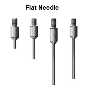 Dial Indicator Contact Points -Needle Type - w/ Flat End - (Carbide) 