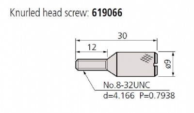 Mitutoyo - Knurled Screw Head - 619066